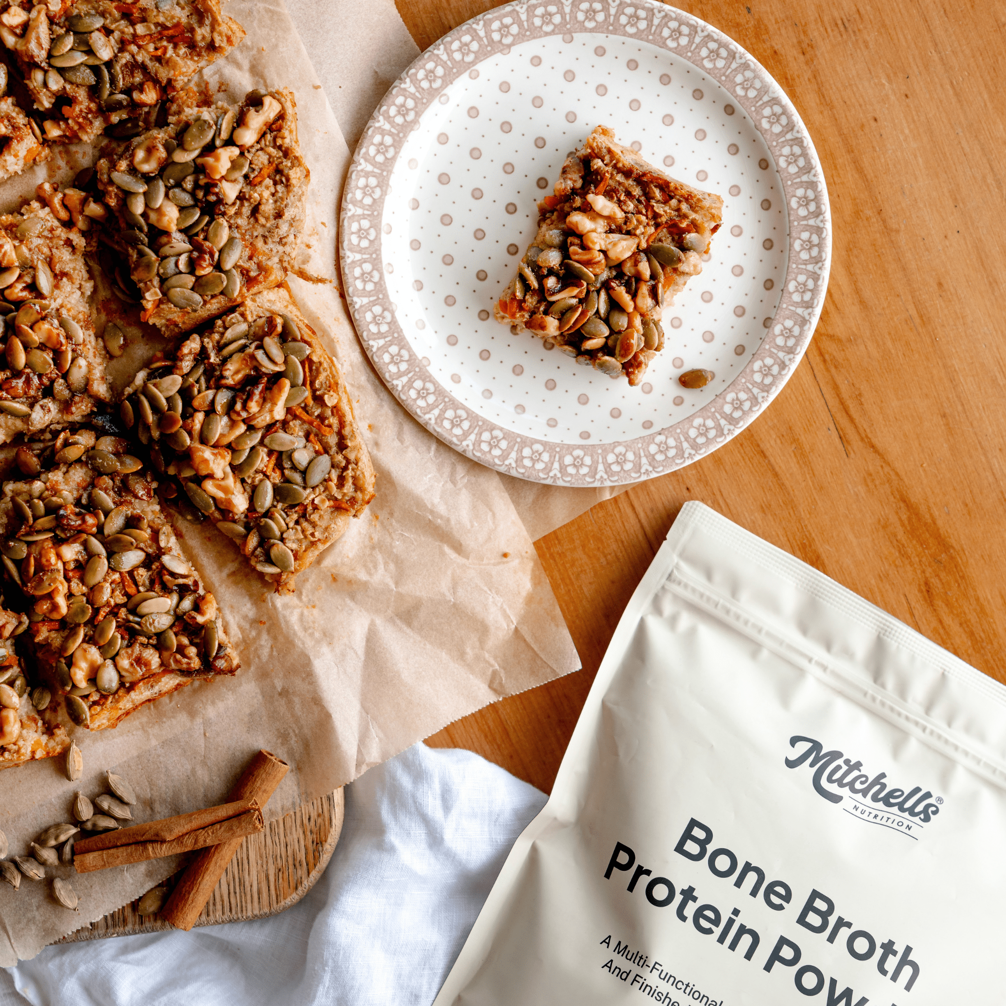 Baked Carrot Cake Oatmeal Slice